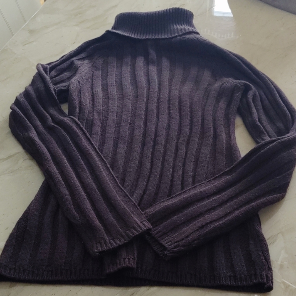 Brown turtleneck sweater